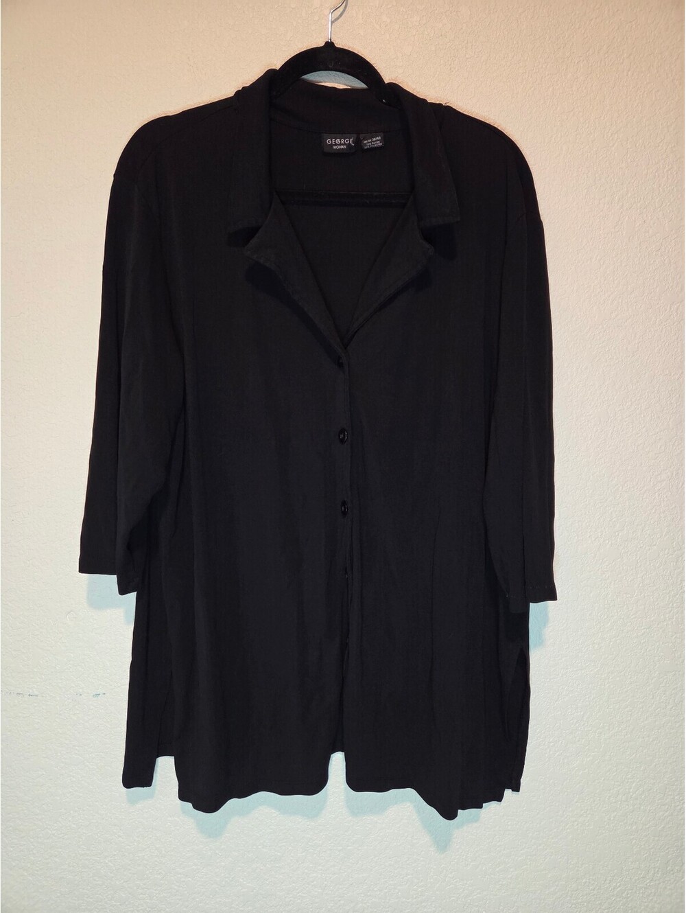 George Woman Black Button-Up Cardigan Size 18W/20W